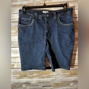 Cato Denim Bermuda Shorts Size 14 Blue Stretch Mid Rise Casual